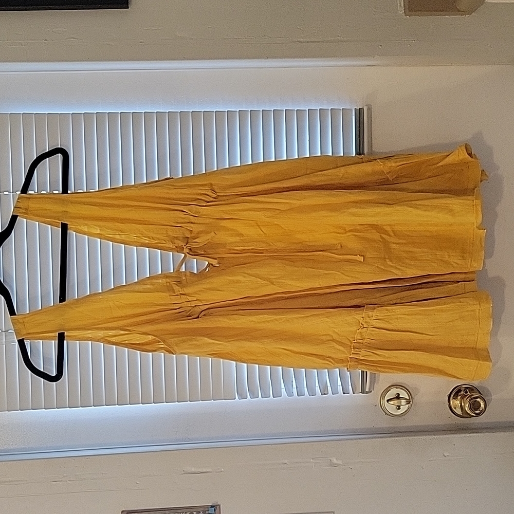 Mustard yellow beach cover up. Brand new with tags. XL
